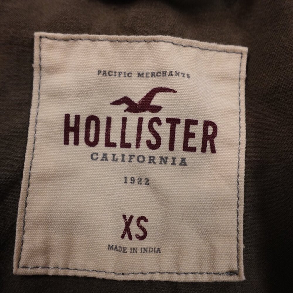 Hollister Jacket Women's extra small Army Green Waist Military Field Chore Coat - Picture 9 of 13
